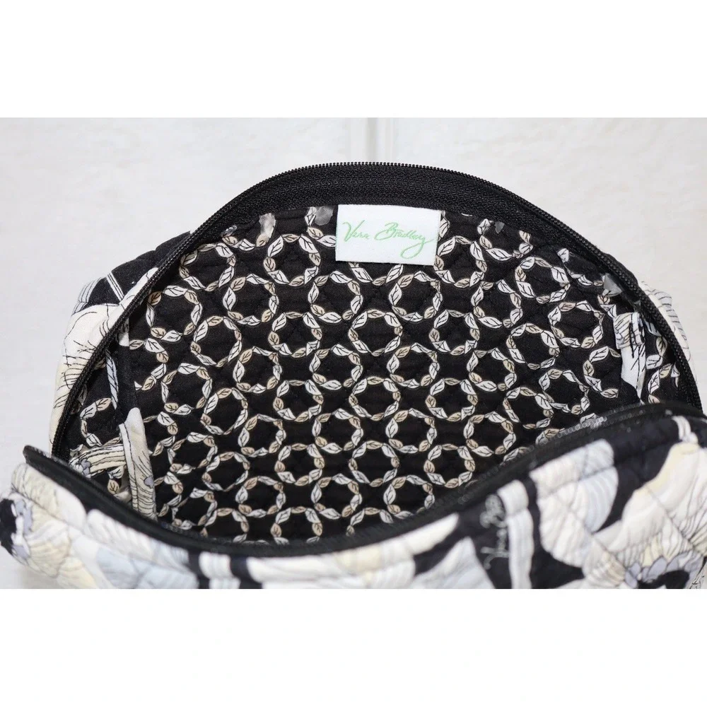 Vera Bradley Camellia Medium Zip Cosmetic Bag Case Travel